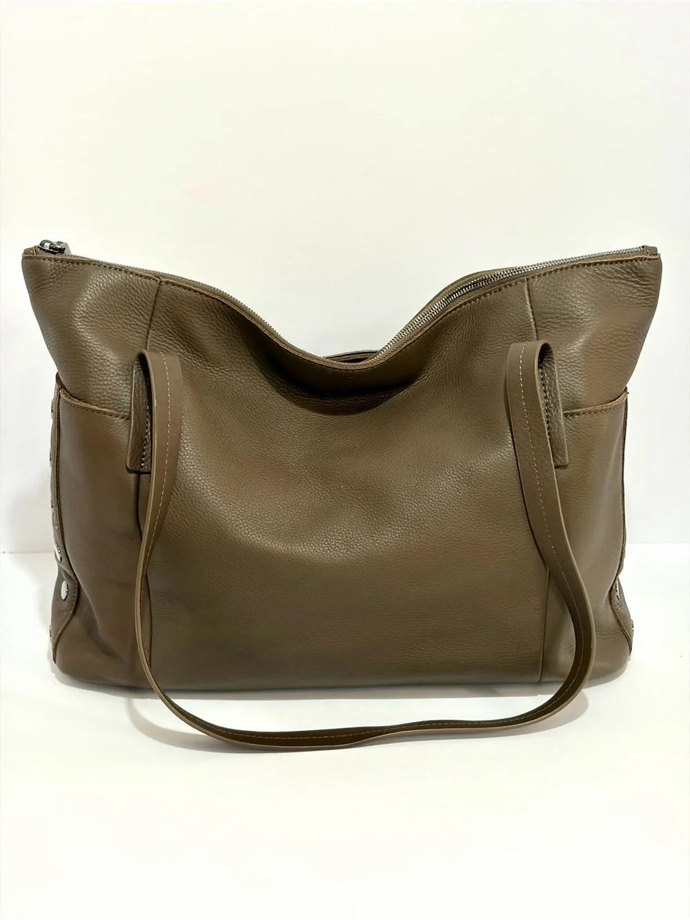 Hammitt Addie Large Leather Tote Bag In Olivine With Gunmetal Hardware EUC!!